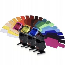 Kolorowe Filtry Do Lampy Błyskowej Zestaw 20 sztuk